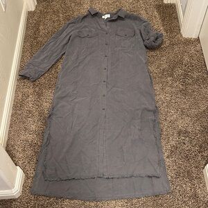 Cloth & Stone Charcoal Long Sleeve Dress